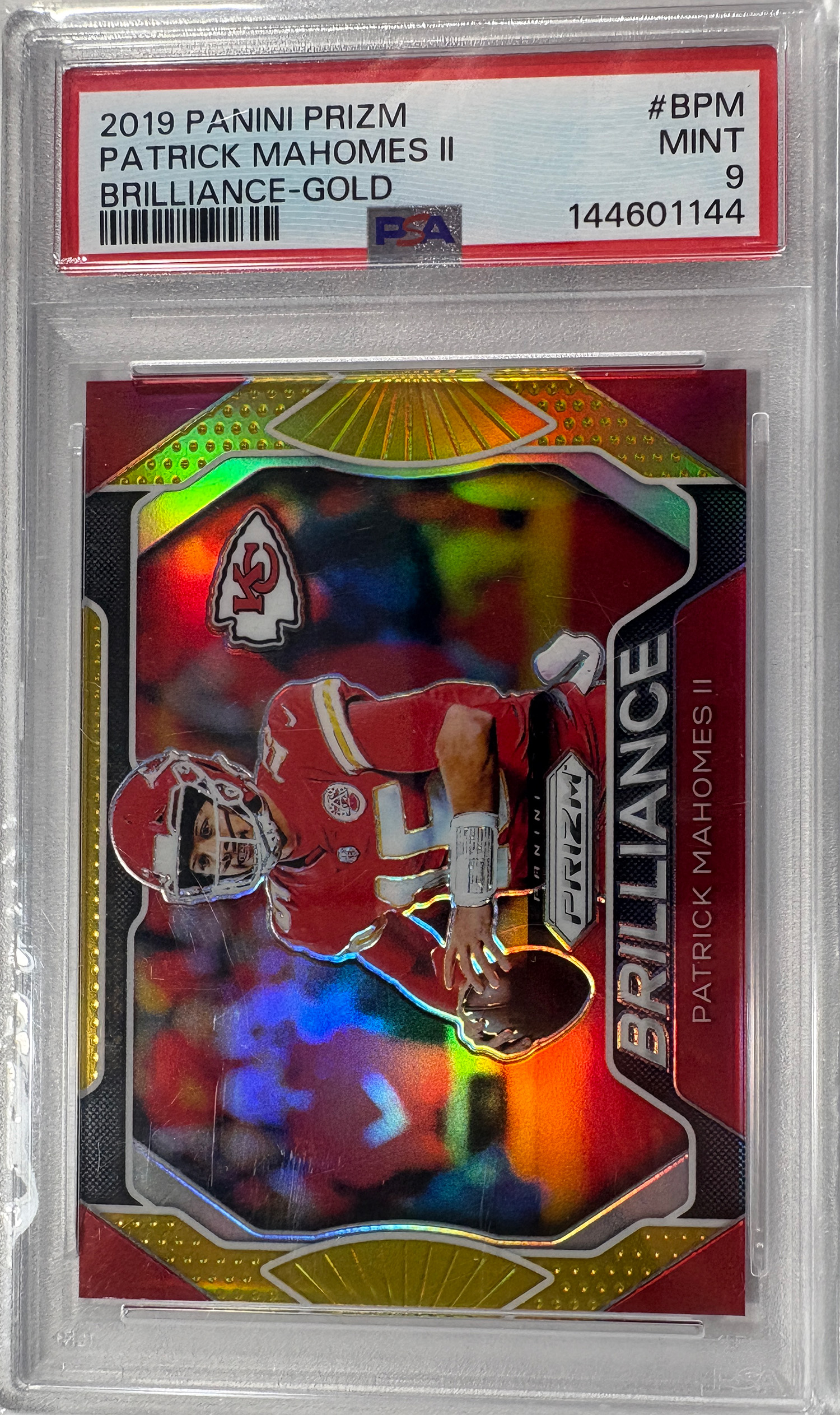 Brilliance Patrick Mahomes 2nd PSA9 Front FOOTBALL